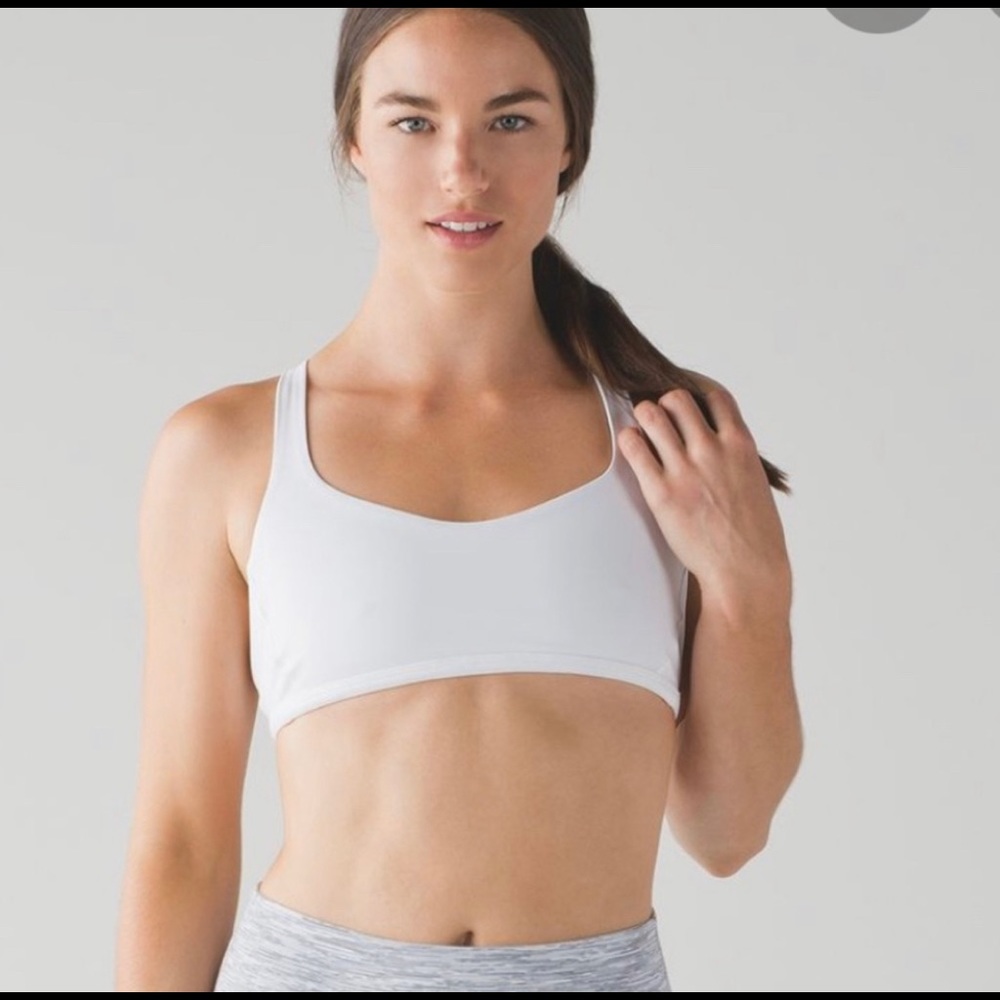 Lululemon Free to be Wild White Sports Bra Top